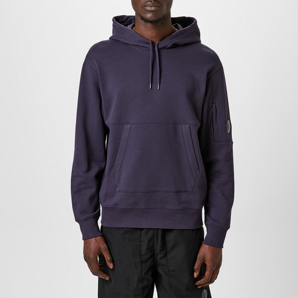 CP Company Diagonal Raised Fleece Hoodie - Nightshade 799